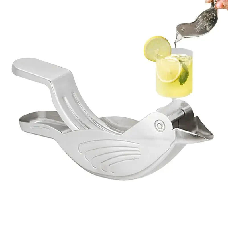 Bird-shaped Lemon Squeezer Stainless Steel Practical Manual Juicer Press Eco-friendly Household Tool for Restaurant Bar Supplies