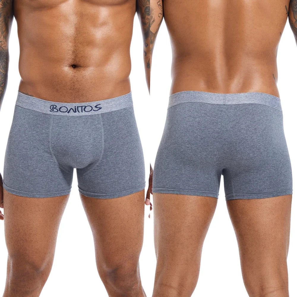 4pcs Man Underwear Cotton Boxer Shorts Sexy Underpants Slip Mens Boxershorts Men's Panties Pack Brand