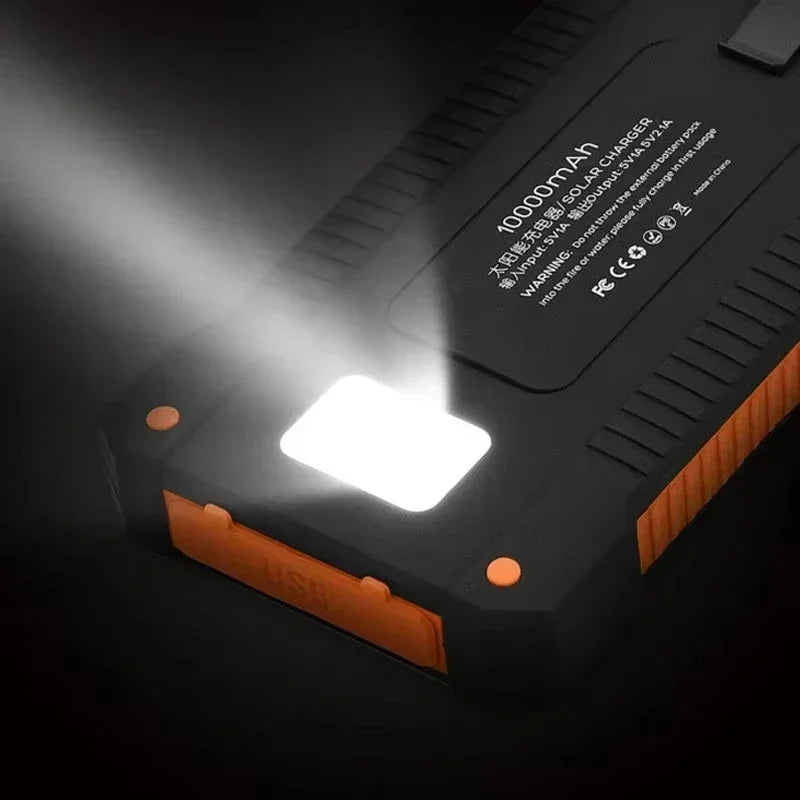 Lenovo Large‑Capacity 500000mAh Solar Power Bank Outdoor High‑Speed Charging Portable Charger for iPhone Samsung Huawei