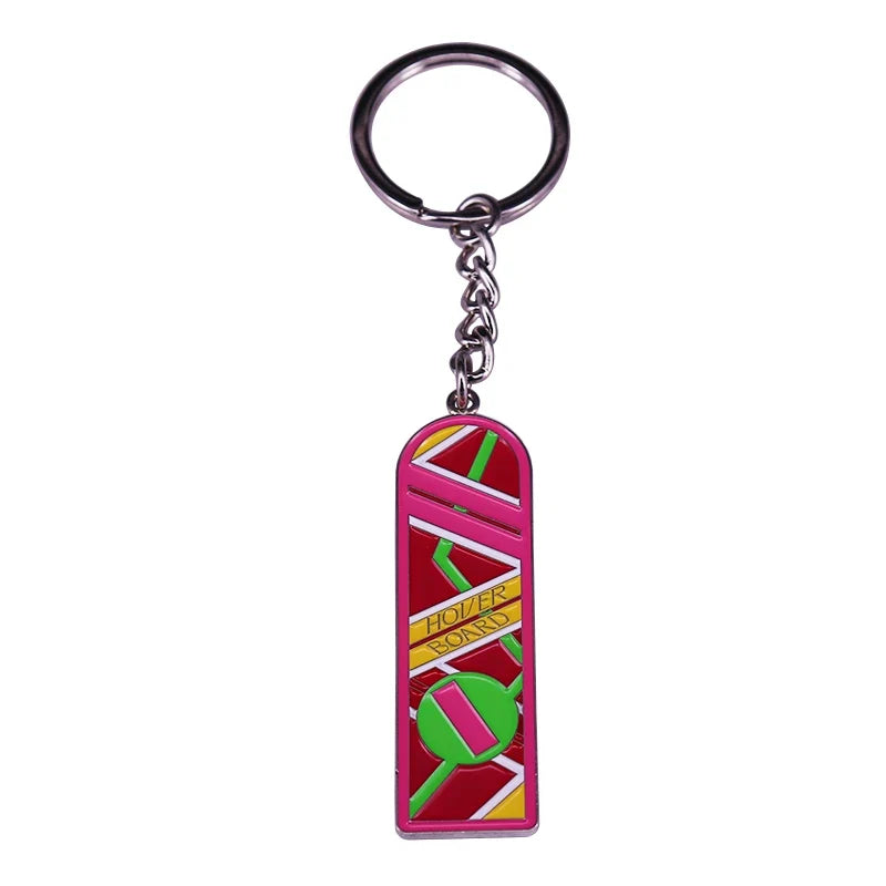 Back To The Future Hoverboard Keyring Marty McFly Hover Board Keychain 80s Time Travel Sci-fi Movie Fans Cool Addition