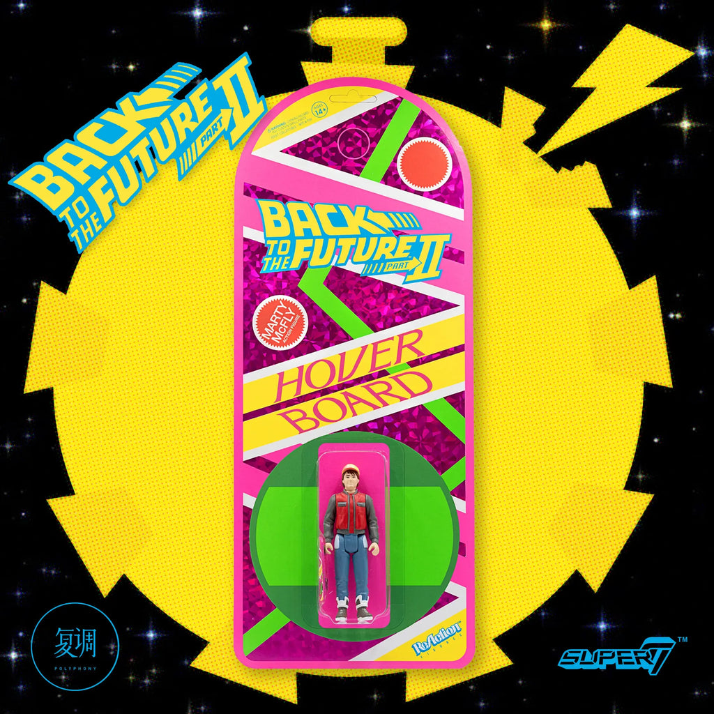 New Arrivals Super7 ReAction Back To The Future Part II Marty McFly Hover Board Limited 3.75" Retro Action Figure