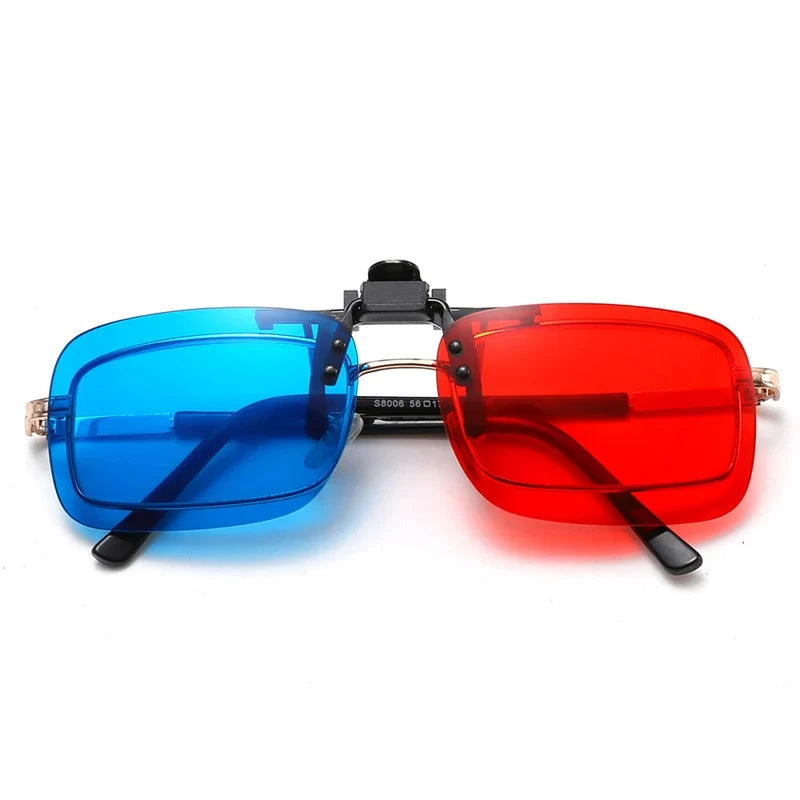 Red Blue Green 3D Glasses Black Frame For Dimensional Anaglyph Movie TV Glasses For 3D Movies