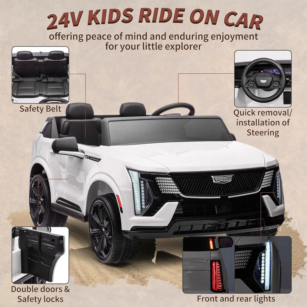 24V Two-Seat Kids Ride-On Car with Remote Control