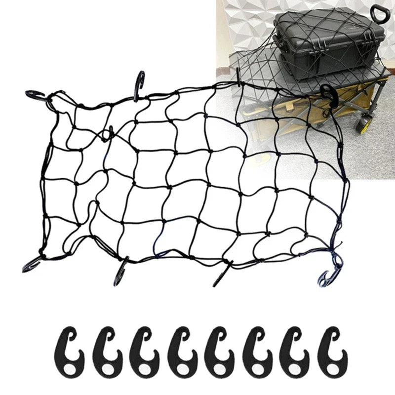 Camping Cart Luggage Net Camper Trolley Luggage Net Folding Cargo Nets Beach Cart Wagon Cart Heavy Duty Tie Rod Tools