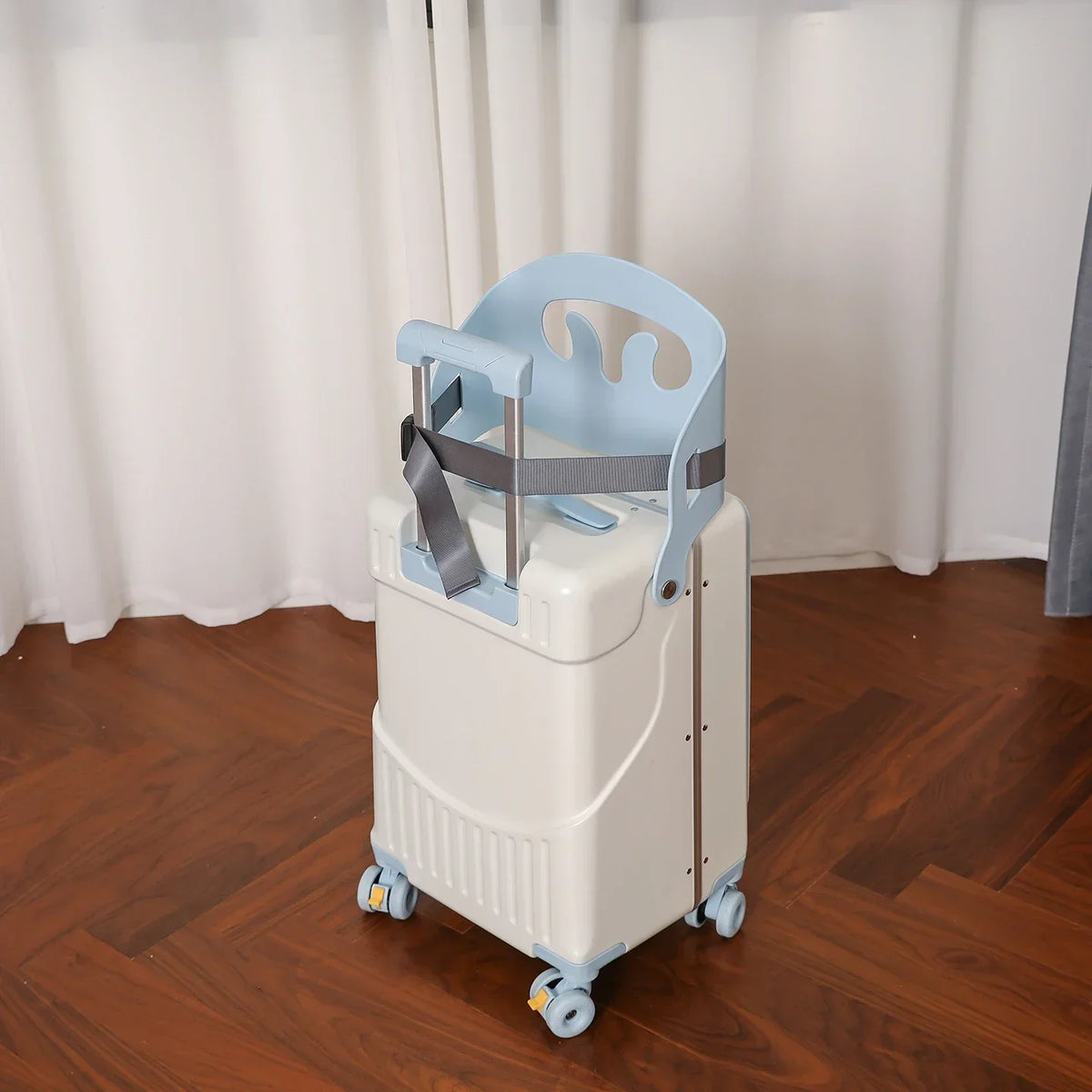BunnyFly Kid Mom Suitcase with Seat for Children Can Sit To Ride Trolley Luggage Baby Travel Carry Case Multifunction Boardable