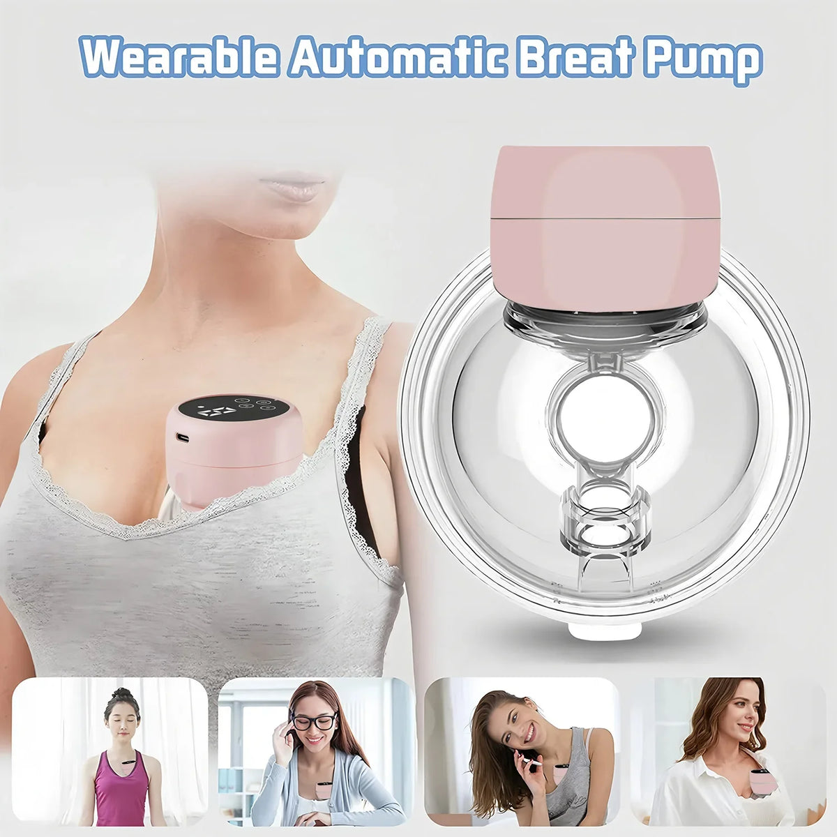 USB Wearable Breast Pump Breast Milk Milking and Milking Machine Mother&Baby Supplies Breast Pump Electric Automatic Breast Pump