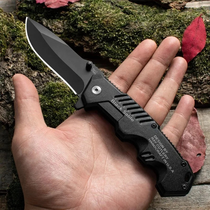 Portable Stainless Steel Folding Knife High Hardness EDC Kit Outdoor Mini Multi-Purpose Fruit Camping Survival Defensive Knife