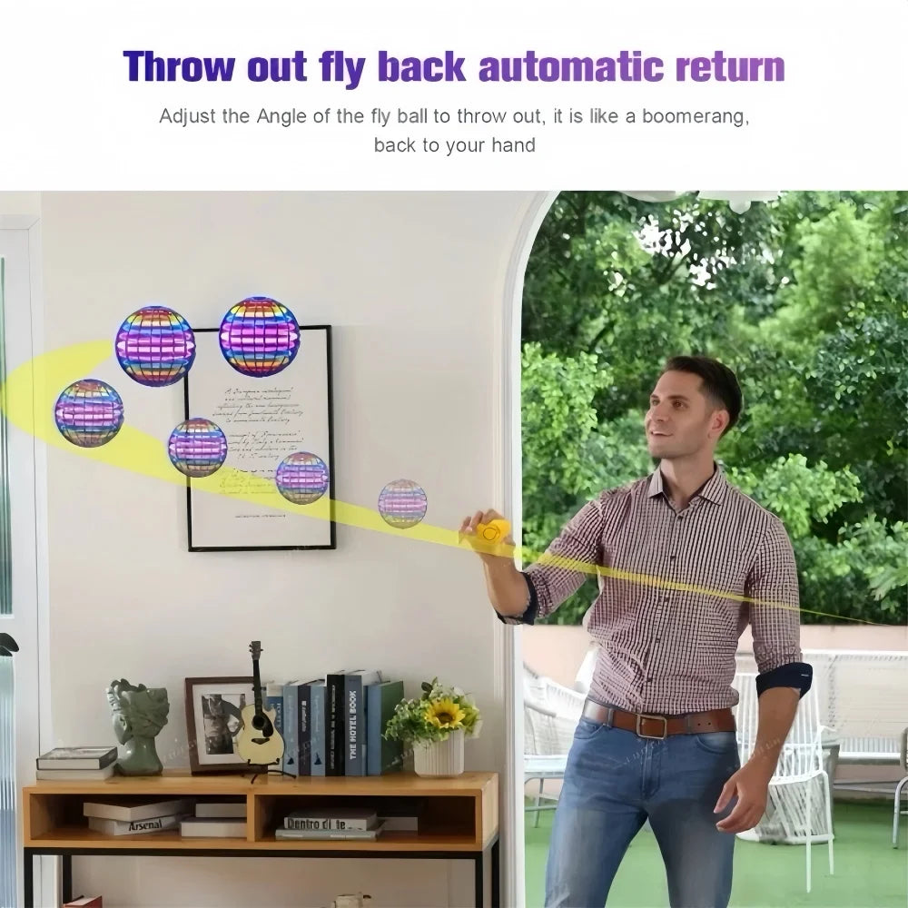 Flying Orb Ball, Hand Controlled Hover Boomerang Ball Toys, Hover Orbs Flying Spinner, Orb Drone Ball
