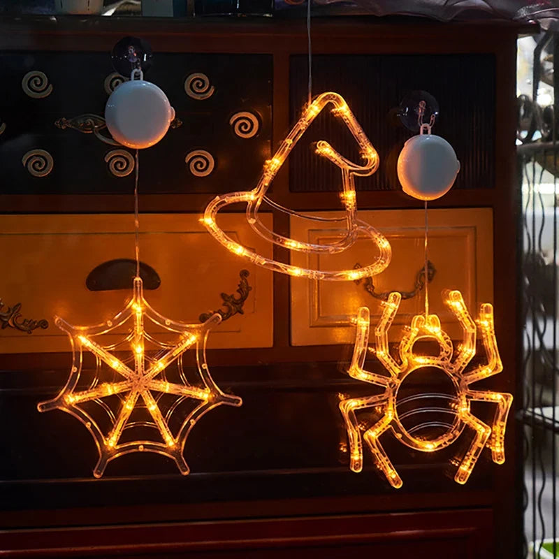Halloween LED Hanging Ornament, Witch Hat, Spider or Ghost