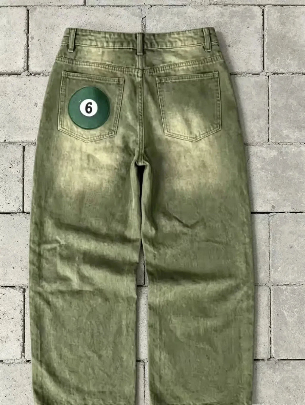 Y2K European and American men's fashion distressed casual pants hip-hop goth jeans straight pants men's clothing