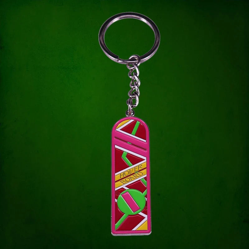 Back To The Future Hoverboard Keyring Marty McFly Hover Board Keychain 80s Time Travel Sci-fi Movie Fans Cool Addition