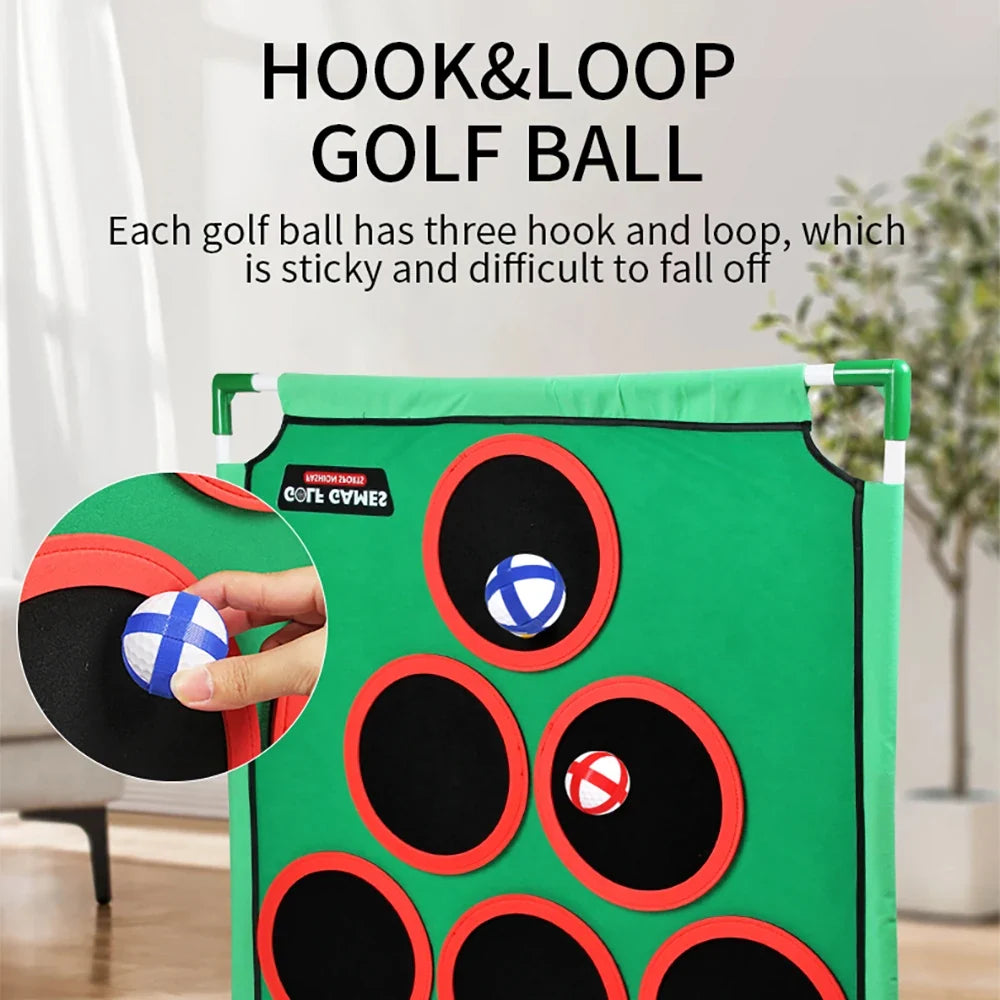 Golf Game Play Set Portable Golf Chipping Game Cornhole Game With Balls Putting Mat Putter Indoor Outdoor Putter Target Golfers