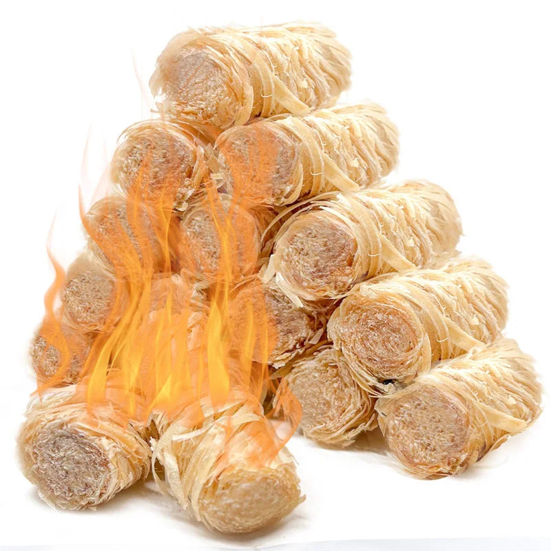 20/40/60pcs Natural Fire Starter,Wax Wood Stick,Suitable for Campfires,Fireplace,Barbecue Stove,Chimney Oven,Charcoal Ignition