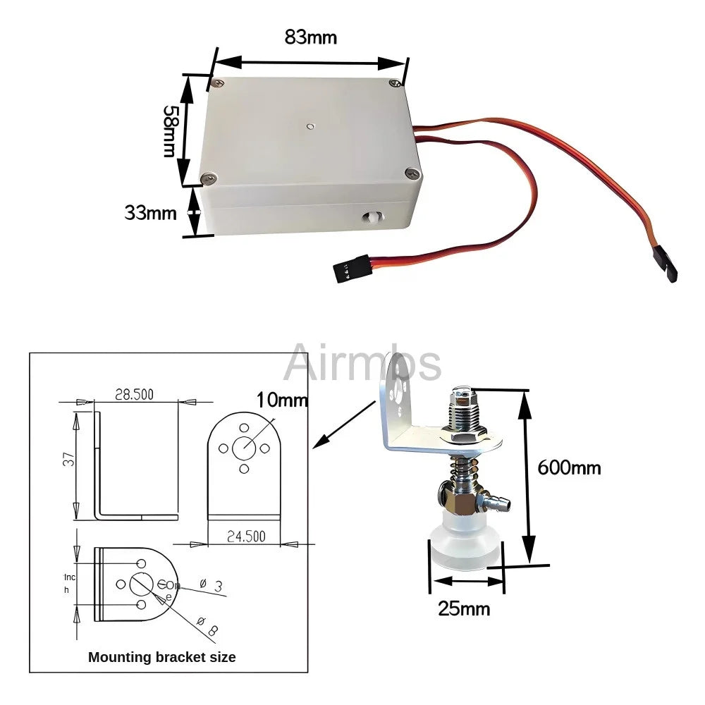 10-20KG Actual Load High Suction Air Pump Suction Cup Mechanical Arm Robot Gripper Claw Supports Arduino
