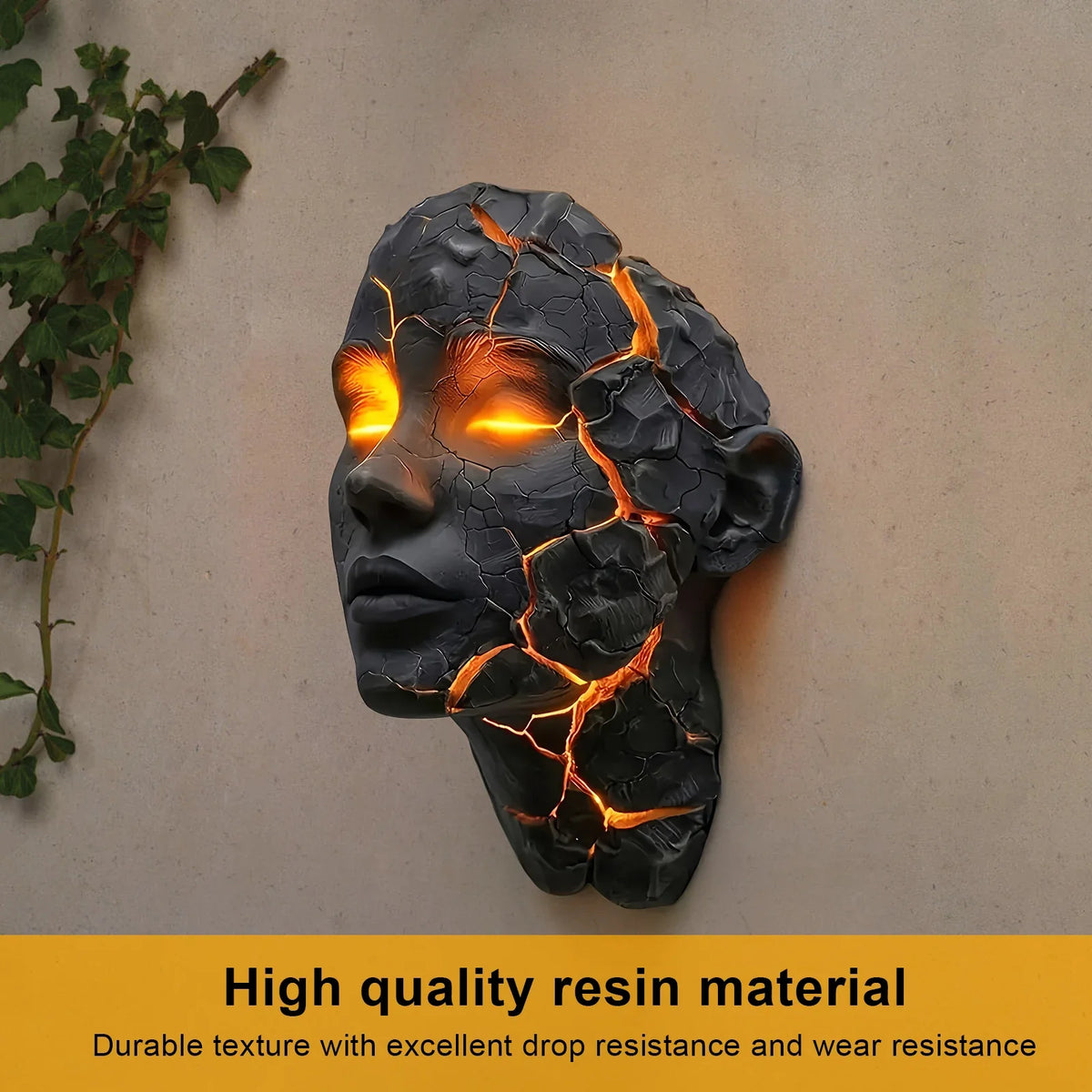 Pink Halloween Cracked Soul LED Wall Light