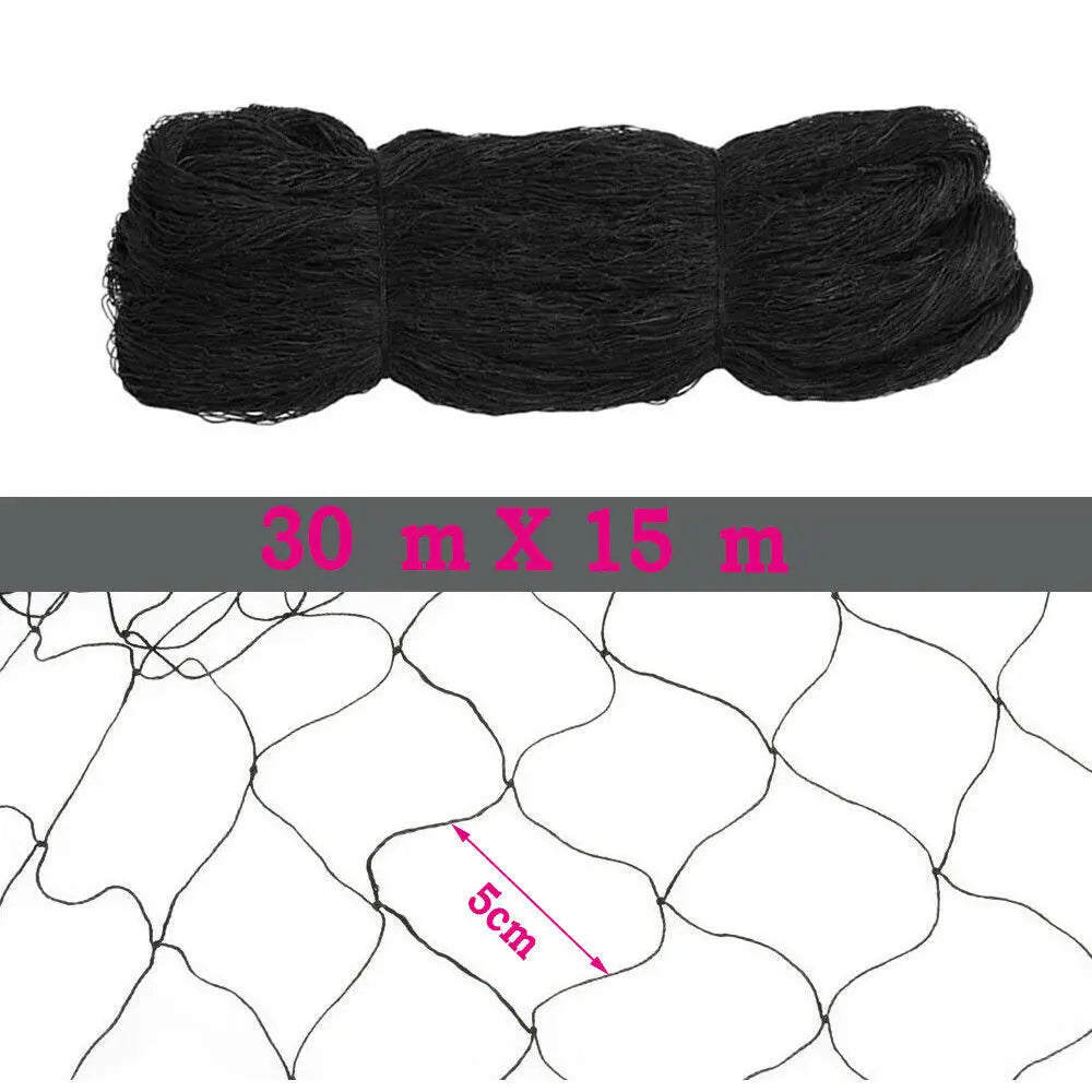 30*15M Bird Netting Agricultural Anti Bird Net Catcher Netting Pond Net Fishing Net Traps Net Crops Vegetables W/5*5CM Mesh