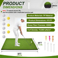 Golf Turf Mat, 5x4ft Training Aid Practice Equipment, Outdoor Indoor Artificial Turf Mat with Balls, Tees, for Backyard Chipping Garage Driving Range Simulators