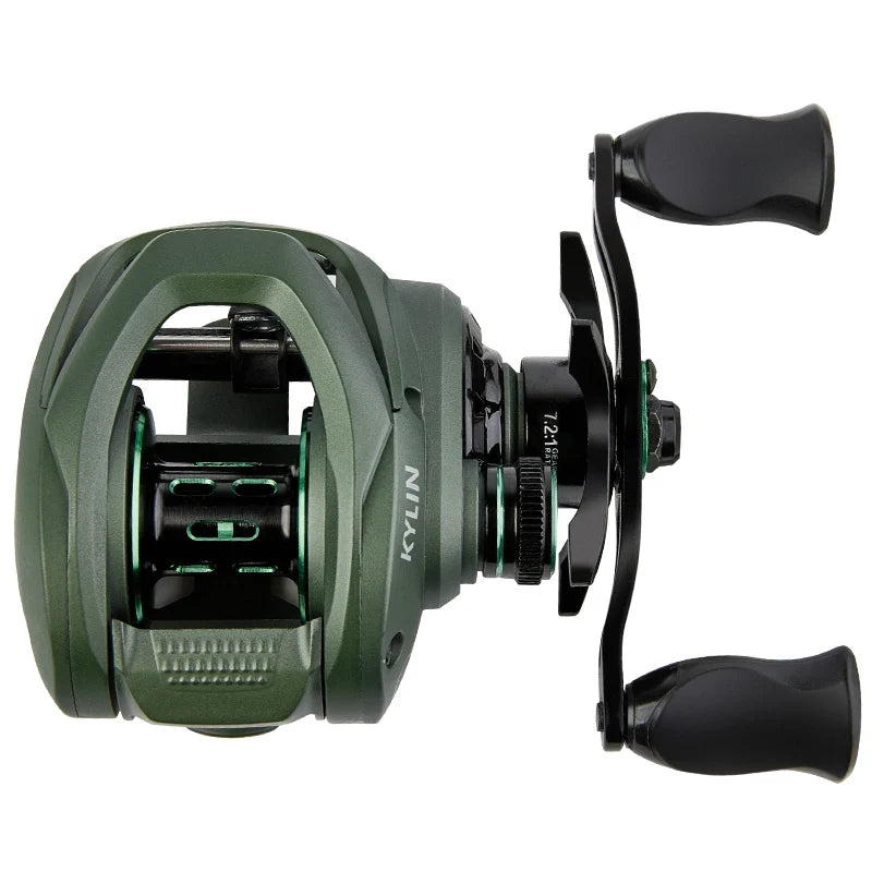 BILLINGS Baitcasting Fishing Reel 7.2:1 High Gear Ratio CNC Machined Spool, 8KG Max Drag Power Smooth Casting Baitcaster Reel for Freshwater Saltwater Bass Trout Fishing