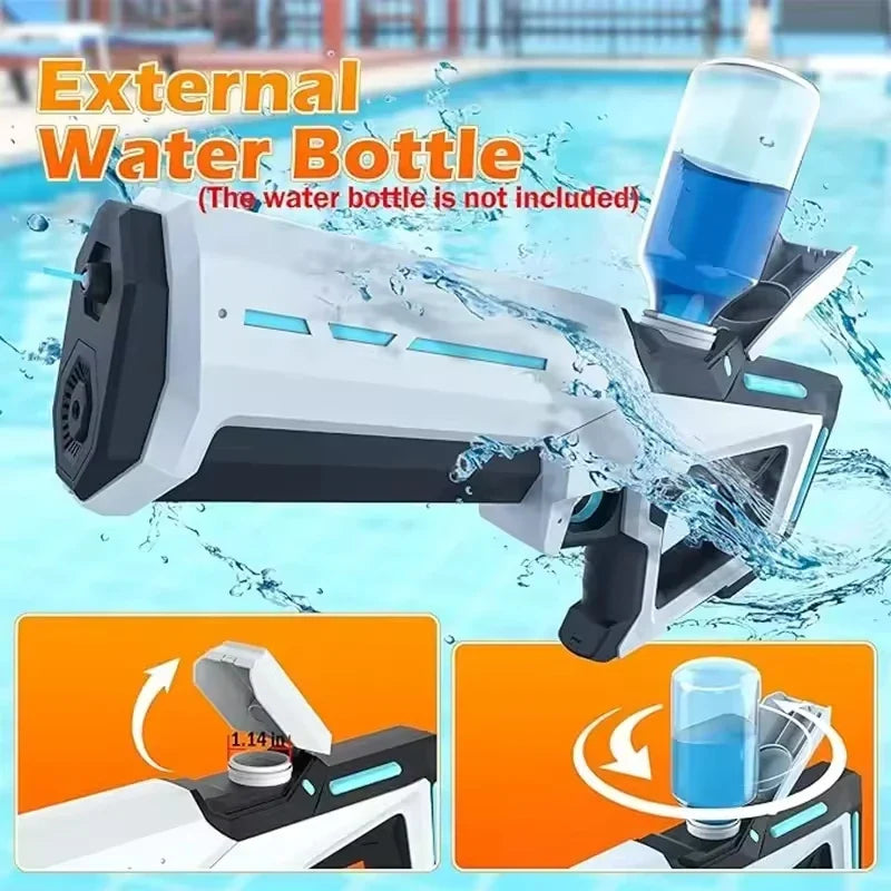 Electric Water Guns for Adults Powerful Squirt Automatic Suction Water Storage Gun Blasters Summer Pool Outdoor Game Toy Gift