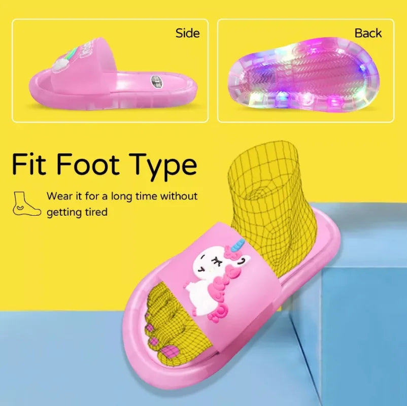 Girl Slippers Children LED Kids Slippers Baby Bathroom Sandals Kids Shoes for Girl Boys Light Up Shoes Toddler