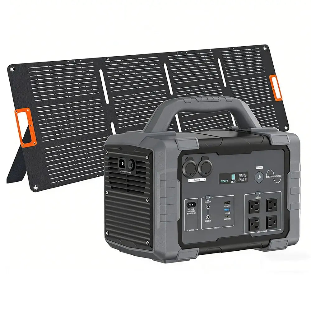 1800W Surge 3600W Portable Solar Generator Kit, LiFePO4 1024Wh Power Station With 200W Panel & 1.5H AC Fast Charge, Custom