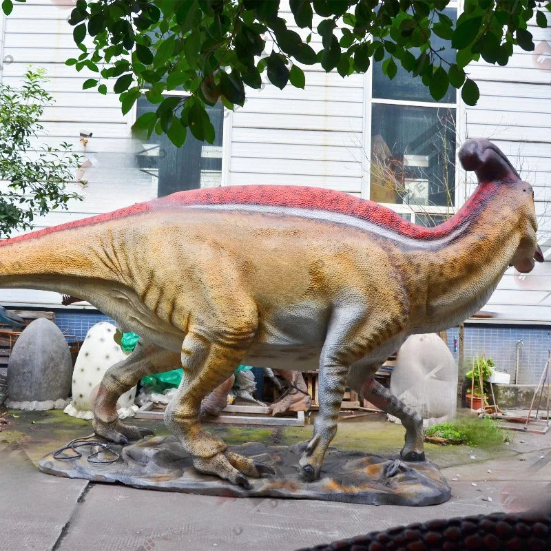 Parasaurolophus Animatronics Dinosaur Model Silicon Waterproof Customized Dinosaur Model
