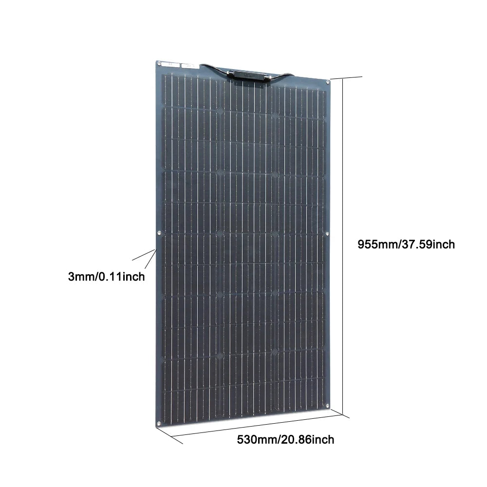 Solar Panels 100W 200W 300W 400W Solar Panel Kit or 18V Flexible Mono Photovoltaic Solar Plate Power 12V 24V Camping Car