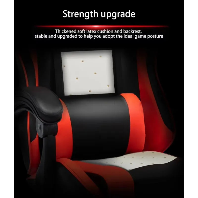 LED RGB Massage Computer Chair Can Lie Office Chair Anchor Gaming Chair
