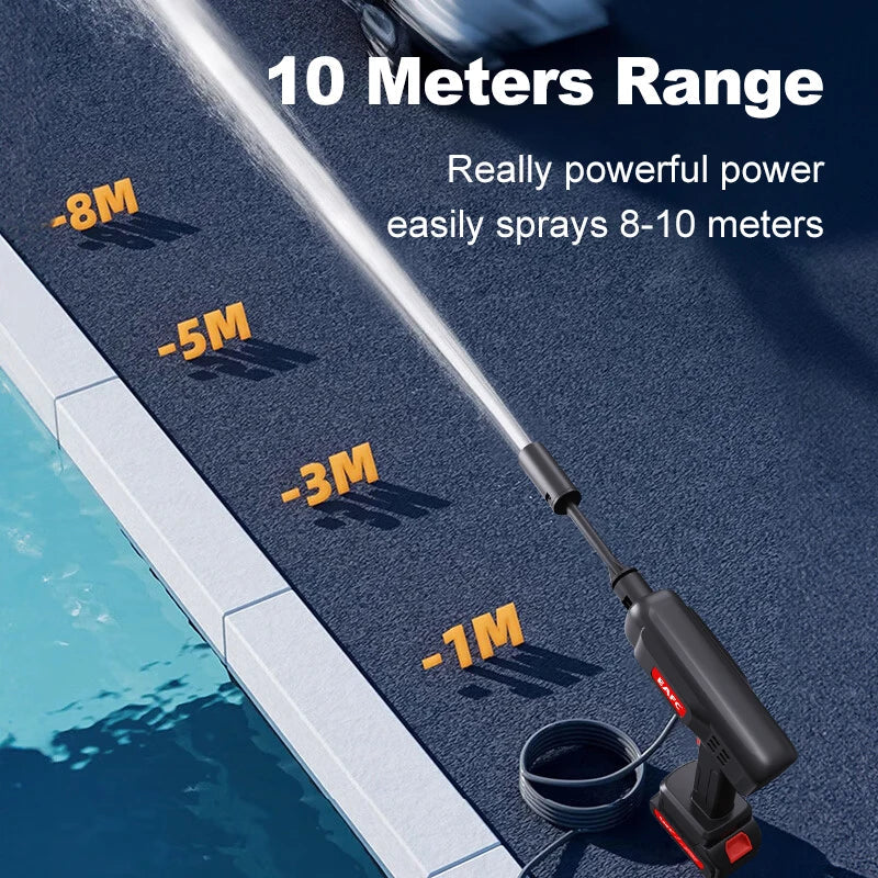 Cordless Pressure Washer Household Portable Car Wash Highpressure Water Gun Turbocharged High-power Electric Car Washing Machine
