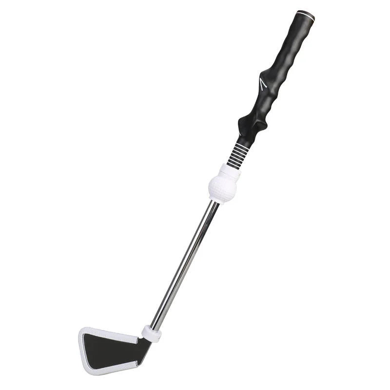 Retractable Golf Swing Training Aid,Rhythm Click Sound Warm Up Golf Swing Trainer,Golf Grip Trainer Attachment -Strength & Tempo