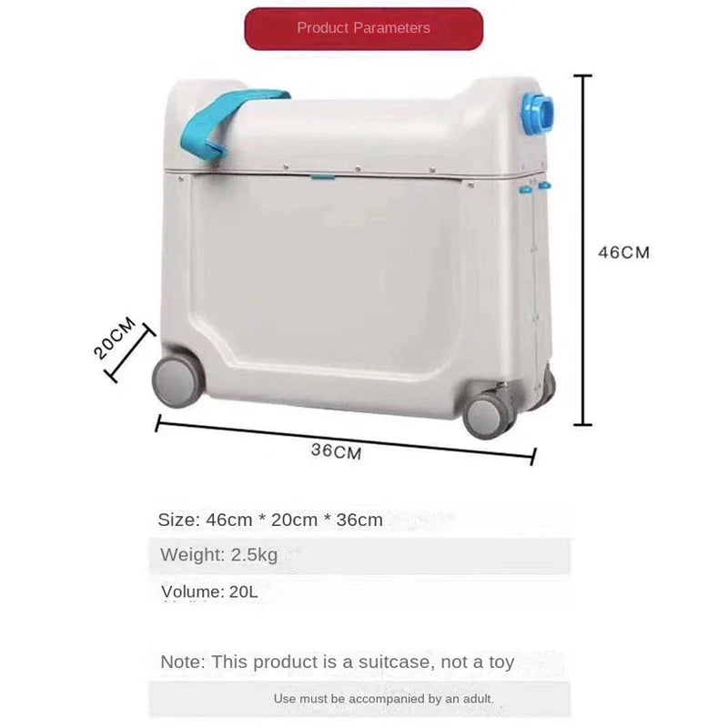 Children's Luggage Can Lie Down Can Sit Can Ride Multi Purpose Child Cabin Suitcase ABS Multifunctional Baby Traveller's Bed