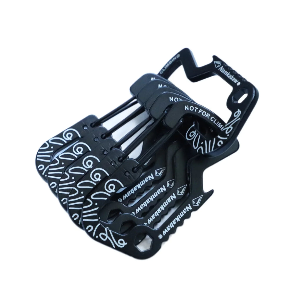 1/2/5pcs Outdoor Backpack Carabiner Multifunctional Print D Ring Spring Hook Metal Water Bottle Clip Aluminum Quick Release