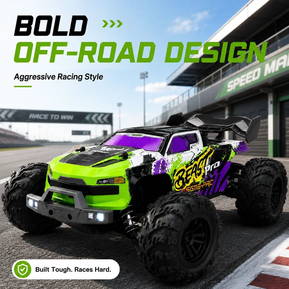 ZNLYRION 1:16 4WD RC Off-Road Truck, Up to 80 km/h
