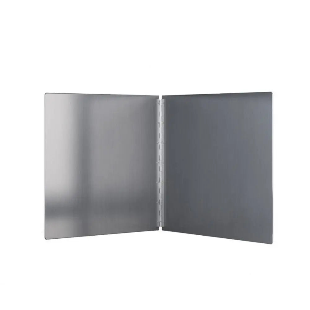 Stainless Steel Oil Splatter Guard Windproof Foldable Anti Splatter Shield 2 Sheet Silver Splash Proof Baffle Gas Stove