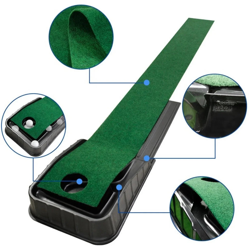 Putting Mat:Perfect Your Golf Skills with Realistic Home Practice - Improve Your Putting Stroke, Lower Your Scores, and Enjoy