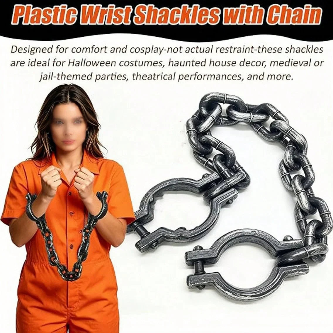 Halloween Costume Handcuff and Chain Props