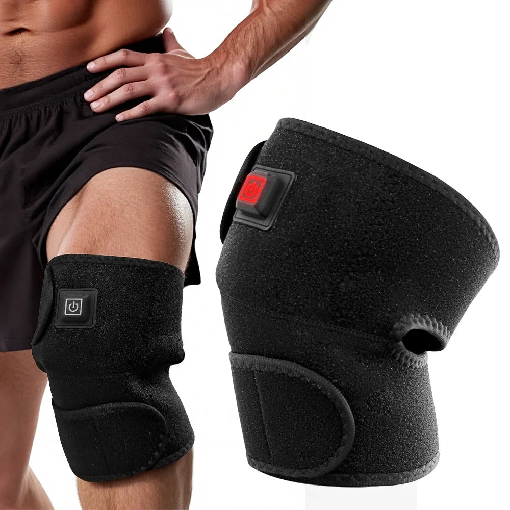 Electric Heated Knee Brace with 3 Heat Levels for Knees, Elbows, Knee Warmer Wrap for Knee Pressure Relief, Men & Women All Use