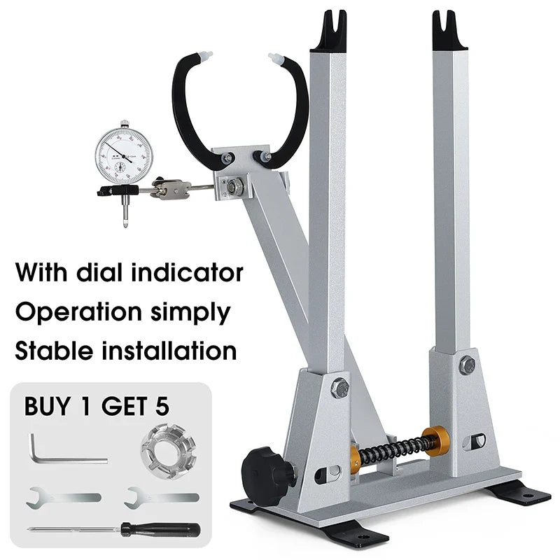 WEST BIKING Bicycle Wheel Truing Stand with Dial Indicator