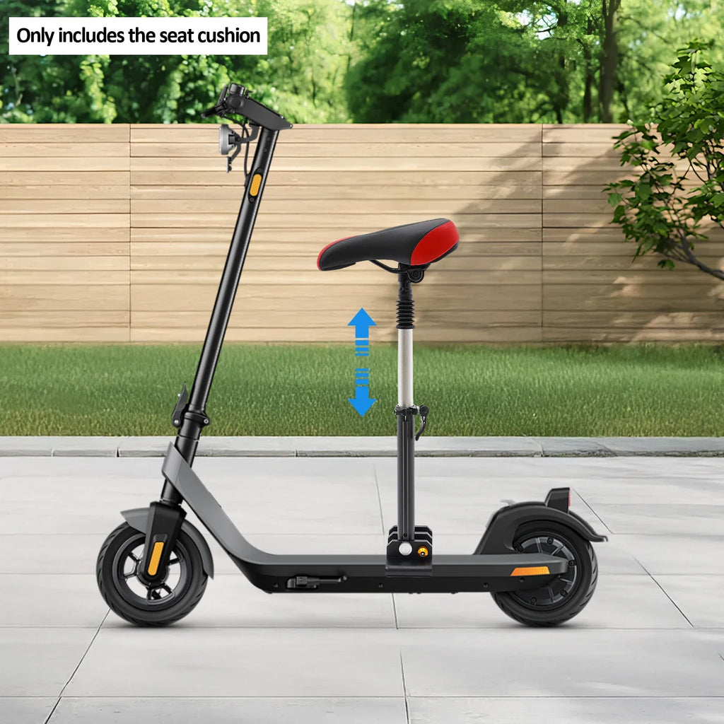 Adjustable Scooter Seat 45-65cm Electric Scooter Folding Saddle Seats Ergonomic PU Cushion Absorbing Seat with Screwdriver