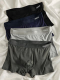 The 4PCS Letter Belt Design Is a Daily Casual Men's Boxer Shorts That Are Soft, Breathable and Sporty with Elasticity