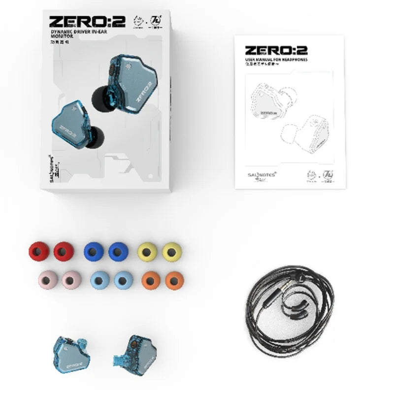 7Hz X Crinacle Zero 2 Headphone 10mm Dynamic Driver Zero2 Wired HIFI IEM Gaming Earbuds with OFC Audio IEM Cable