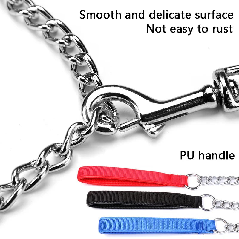 120cm Pet Dog Metal Wear Resistant Chain For Small Medium Dog Chain Leads Iron Chain Anti-Bite Metal Pet Dog Chain Supplies