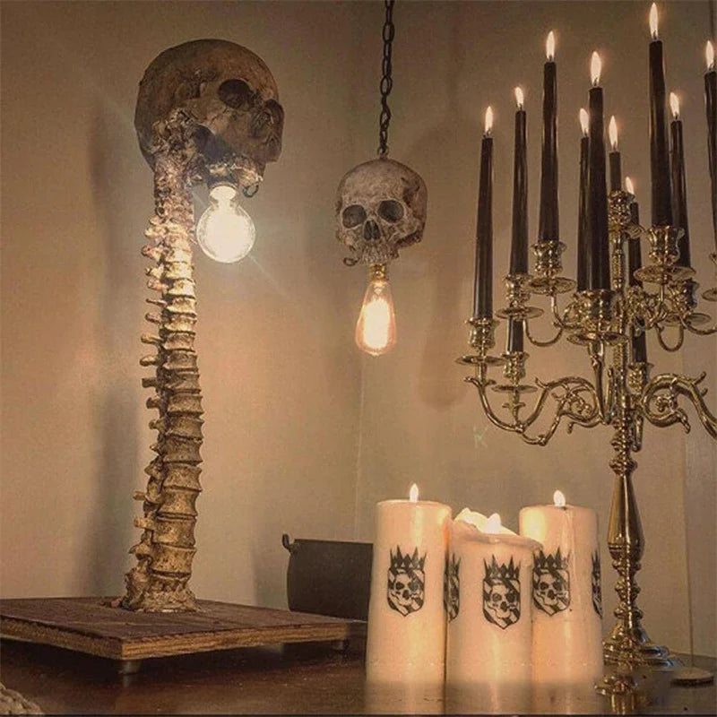 Halloween Skeleton Table Lamp, 25 x 8 x 8cm, Deep Sapphire