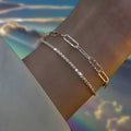 6Pcs 925 Sterling Silver Rhinestone Bracelets for Women Girls Luxury Korean Sparkling Starry Sky Charm Bracelets Party Jewelry