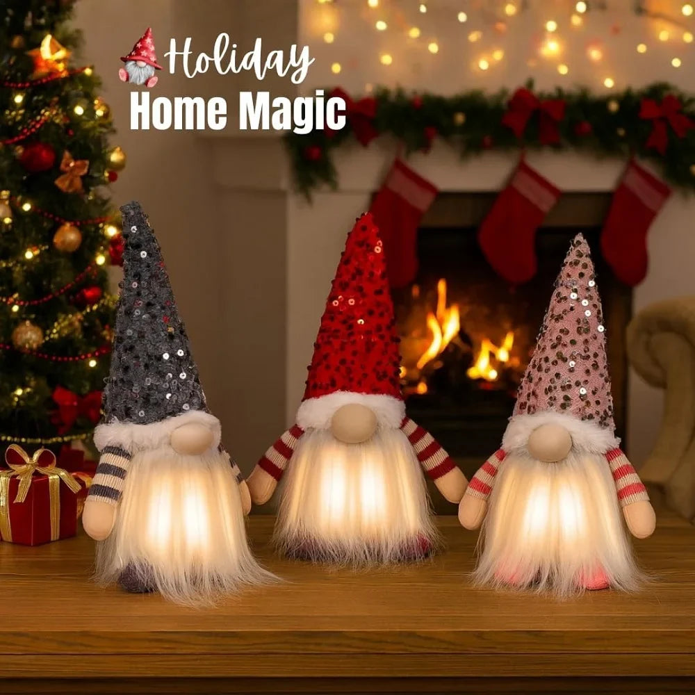 LED Christmas Gnome Plush Decoration