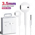 Original Wired Earphones For Apple iPhone 17 16 15 14 13 12 11 Pro Max USB-C Lightning 3.5mm Headphones X XR 8 Phone Accessories
