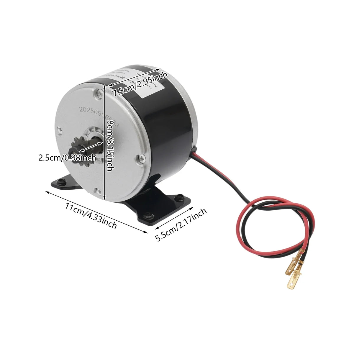 250w 24v Pure Copper Electric Scooter Motor, Brushed E-Bike Motor Lightweight Chain Drive Motor for E-Scooter Mini Motorcycle