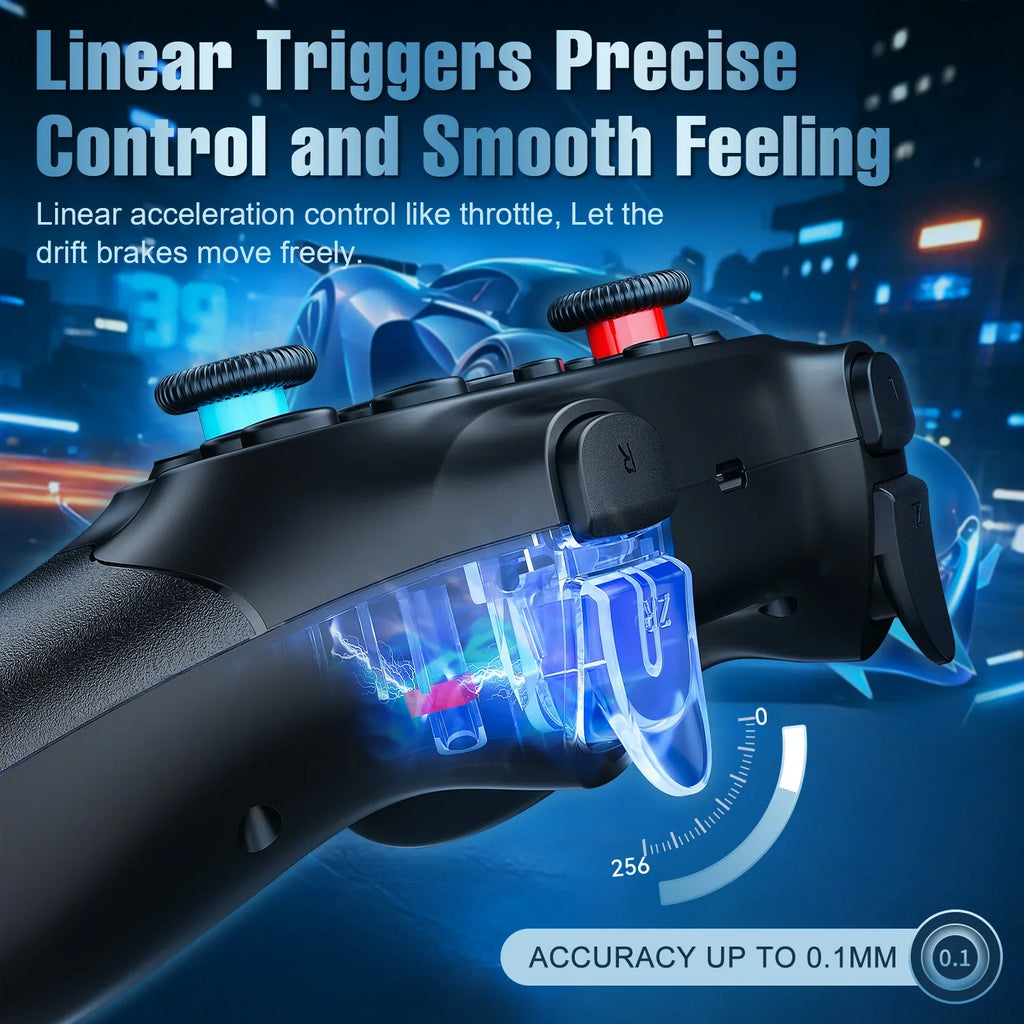 Gamepads For Switch Oled/Lite/PC/Android/IOS Wireless Controller 6-axis Gyro Joystick Turbo Dual Vibration Game Remote Controle
