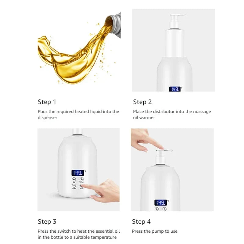 Professional Massage Oil Warmer - Fast Heating Dispenser Lotions Gels & Creams, Perfect for Home Spa Beauty Salon Facial Body