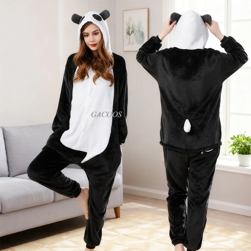 Kids Capybara Onesies Adults Sleepwear Women Men Flannel Cartoon Animal Pajamas Chidlren Christmas Family Performance Jumpsuit